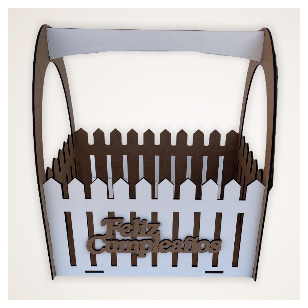 Cesta Mdf Blanca Grande Cesta Mdf Blanca Grande